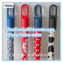 2015 alibaba China flower colour pvc coated broom handles